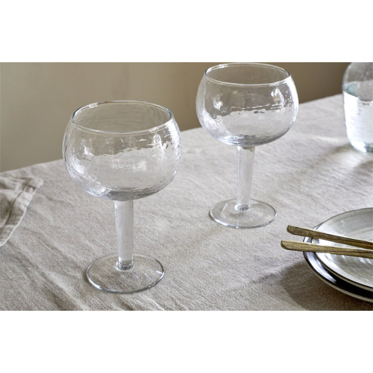 Yala Hammered Gin Glasses - Clear - Set of 2