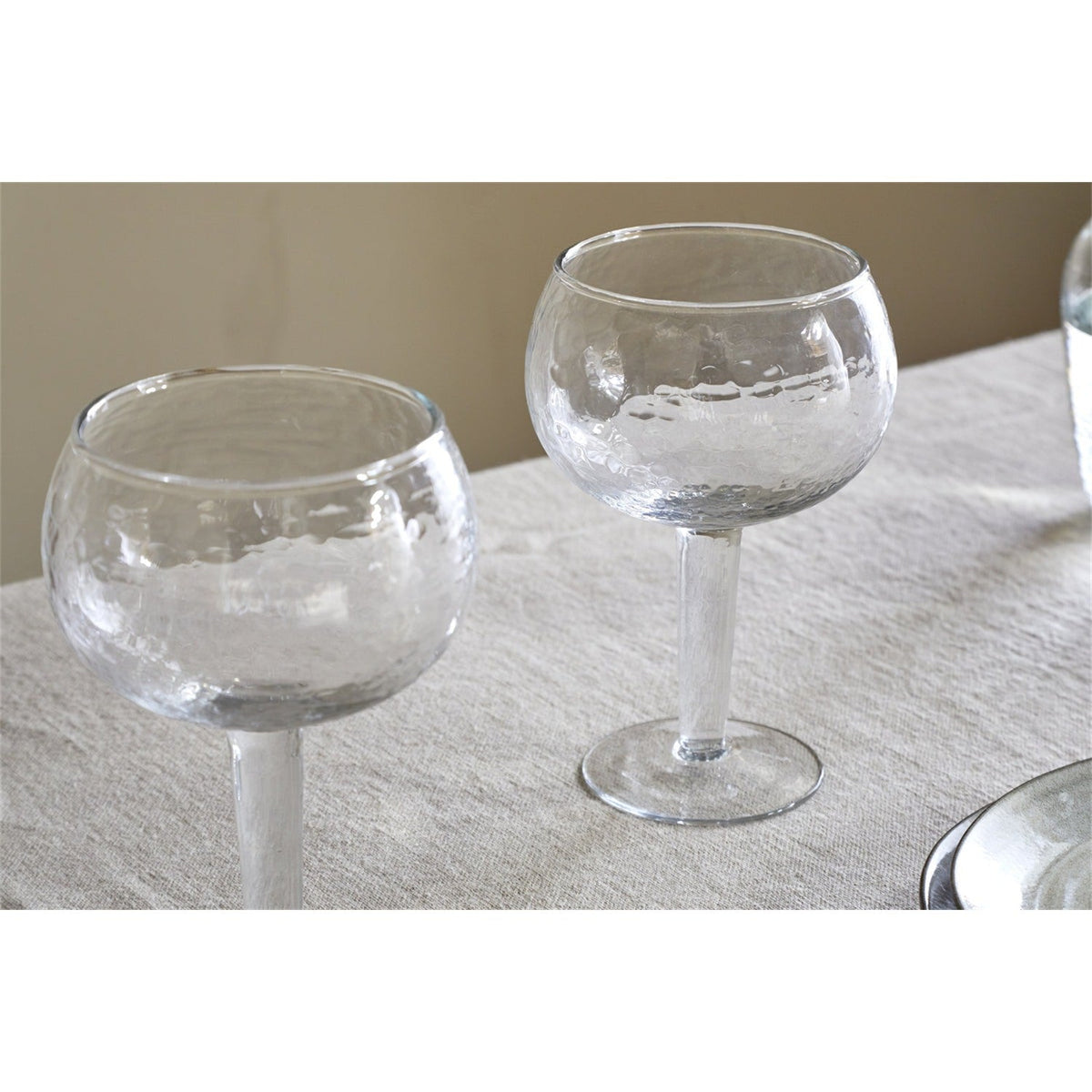 Yala Hammered Gin Glasses - Clear - Set of 2