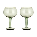 Yala Hammered Gin Glasses - Sage Green - Set of 2