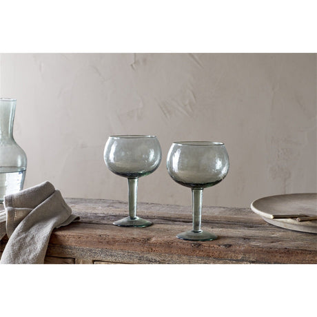 Yala Hammered Gin Glasses - Sage Green - Set of 2