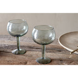 Yala Hammered Gin Glasses - Sage Green - Set of 2