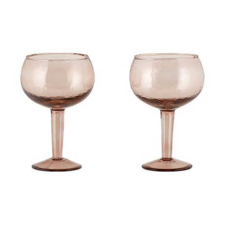 Yala Hammered Gin Glasses - Dusty Terracotta - Set of 2
