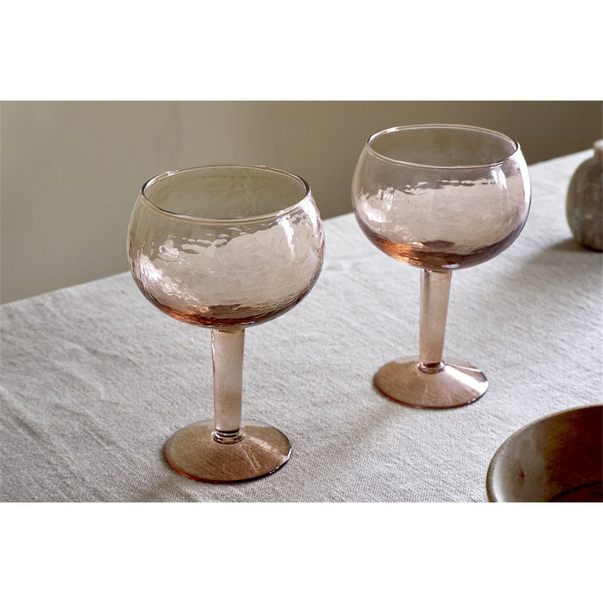 Yala Hammered Gin Glasses - Dusty Terracotta - Set of 2