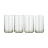 Yala Hammered Highball Tumblers - Clear - Set of 4