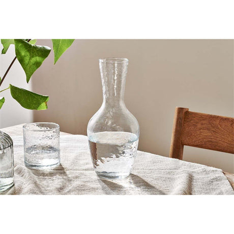 Yala Hammered Glass Jug - Clear