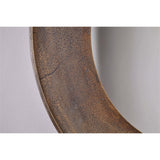 Yakira Small Round Wall Mirror - Antique Brass