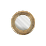 Yakira Large Round Wall Mirror - Antique Brass