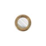 Yakira Large Round Wall Mirror - Antique Brass