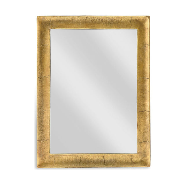 Yadur Small Rectangular Wall Mirror - Antique Brass