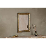 Yadur Small Rectangular Wall Mirror - Antique Brass