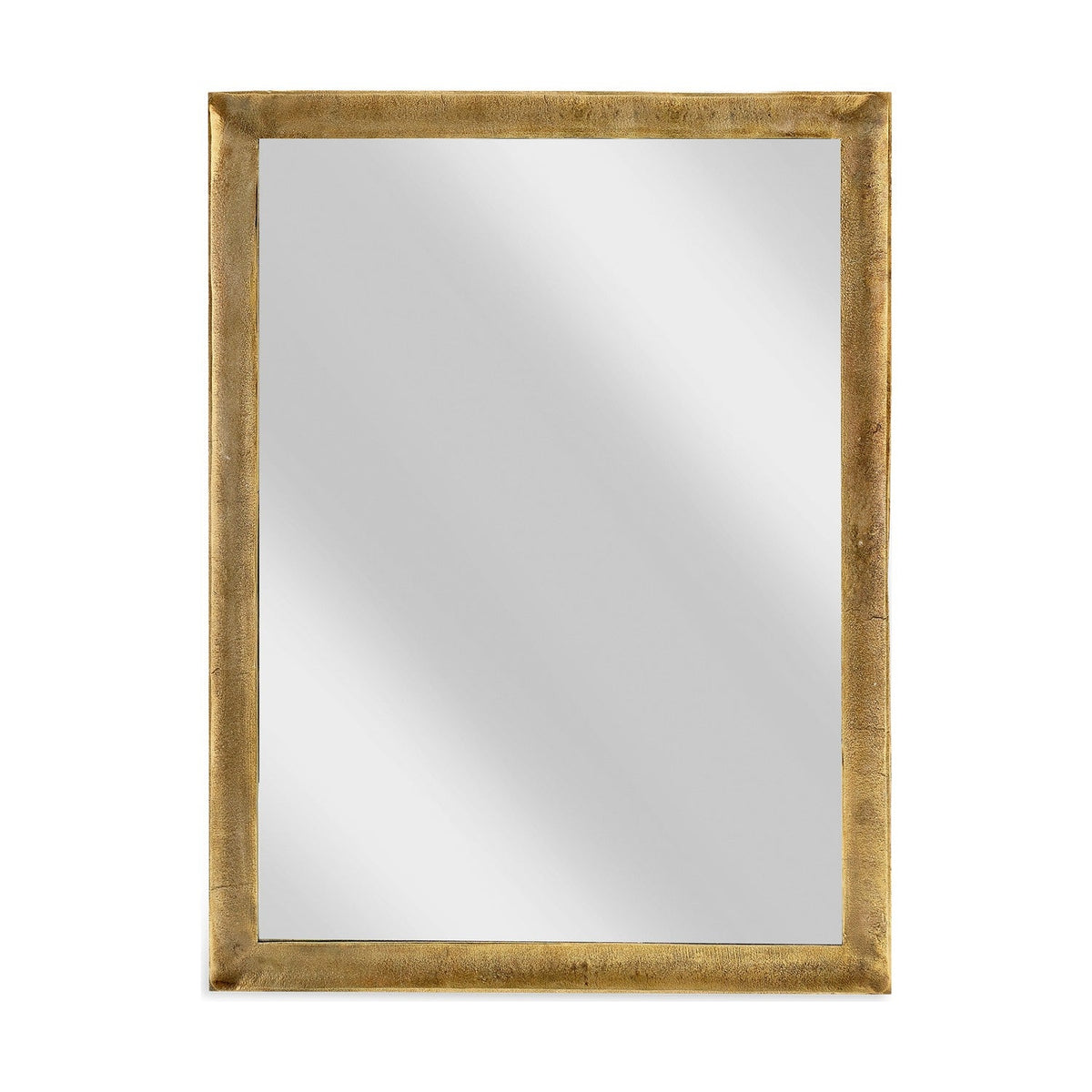 Yadur Large Rectangular Wall Mirror - Antique Brass