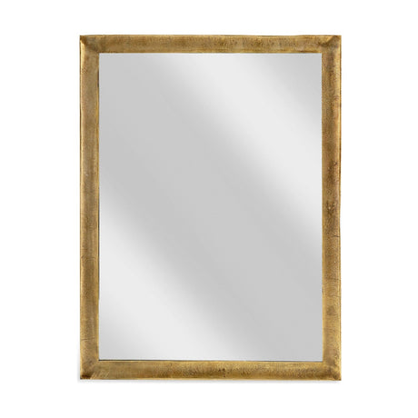 Yadur Large Rectangular Wall Mirror - Antique Brass