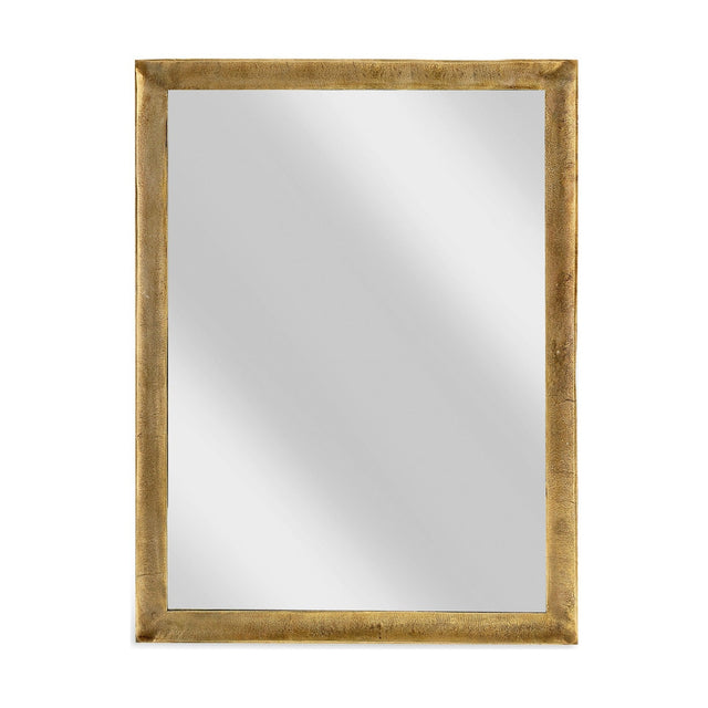 Yadur Large Rectangular Wall Mirror - Antique Brass