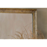 Yadur Large Rectangular Wall Mirror - Antique Brass