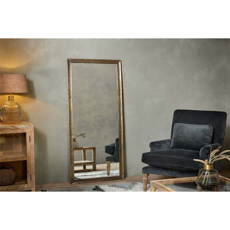 Yadur Full Length Mirror - Antique Brass