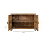 Yasha Reeded Mango Wood Sideboard - Natural
