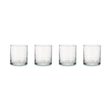 Yala Hammered Glass Tumblers - Clear - Set of 4