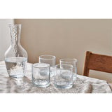 Yala Hammered Glass Tumblers - Clear - Set of 4