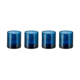 Yala Hammered Glass Tumblers - Indigo - Set of 4
