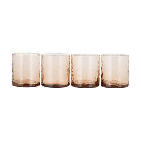 Yala Hammered Tumblers - Dusty Terracotta - Set of 4