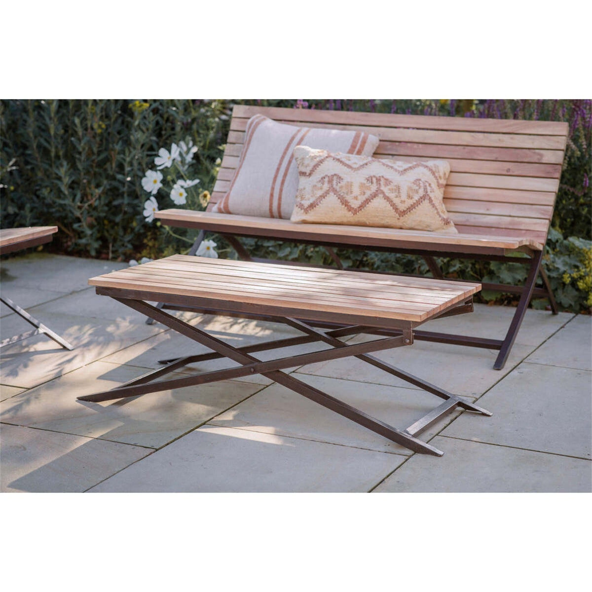 Yatin Folding Acacia Garden Coffee Table - Natural