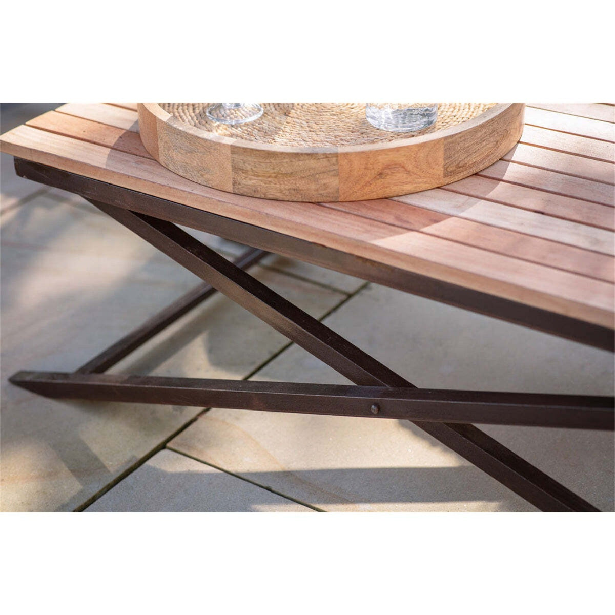 Yatin Folding Acacia Garden Coffee Table - Natural