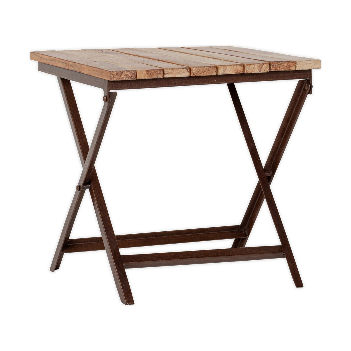 Yatin Outdoor Side Table - Natural, detail of the acacia, view 2