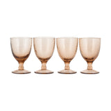 Yala Hammered Wine Glasses - Dusty Terracotta - Set of 4