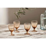 Yala Hammered Wine Glasses - Dusty Terracotta - Set of 4