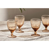 Yala Hammered Wine Glasses - Dusty Terracotta - Set of 4