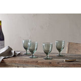 Yala Hammered Wine Glasses - Sage Green - Set of 4