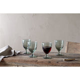 Yala Hammered Wine Glasses - Sage Green - Set of 4