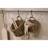 Zawar Rattan Hanging Baskets - Natural (Set of 2), styled