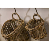 Zawar Rattan Hanging Baskets - Natural (Set of 2), styled view 3