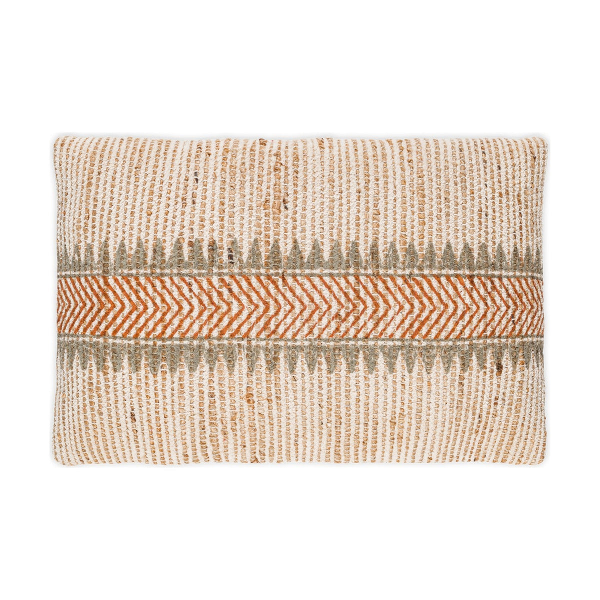 Zairya 60 x 40cm Jute Cushion Cover - Natural & Rust