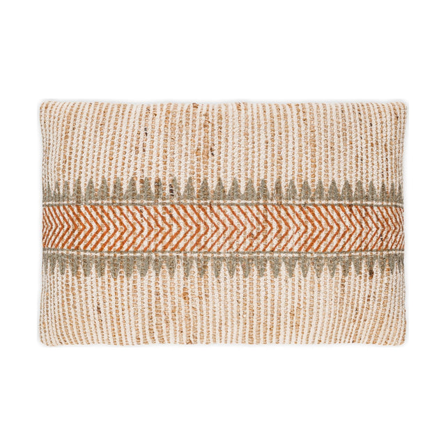 Zairya 60 x 40cm Jute Cushion Cover - Natural & Rust