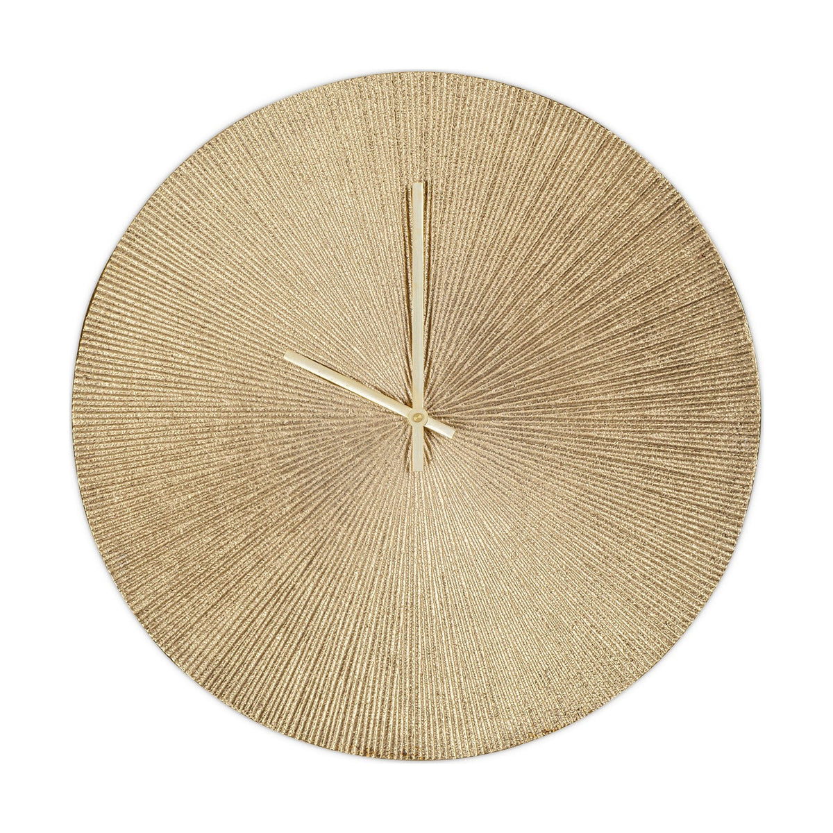 Zuwena Small Etched Wall Clock - Antique Brass