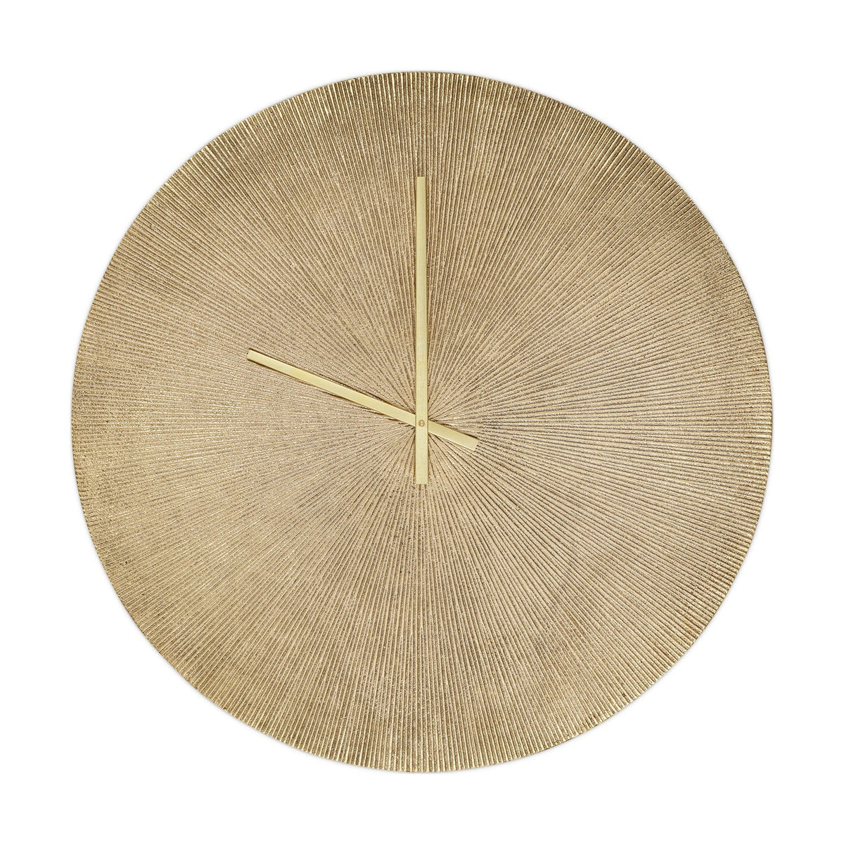 Zuwena Large Etched Wall Clock - Antique Brass