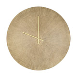 Zuwena Large Etched Wall Clock - Antique Brass