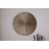 Zuwena Large Etched Wall Clock - Antique Brass