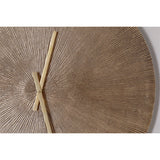 Zuwena Large Etched Wall Clock - Antique Brass