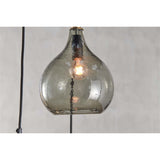 Ziva 3 Light Glass Cluster Pendant Light - Green Smoke