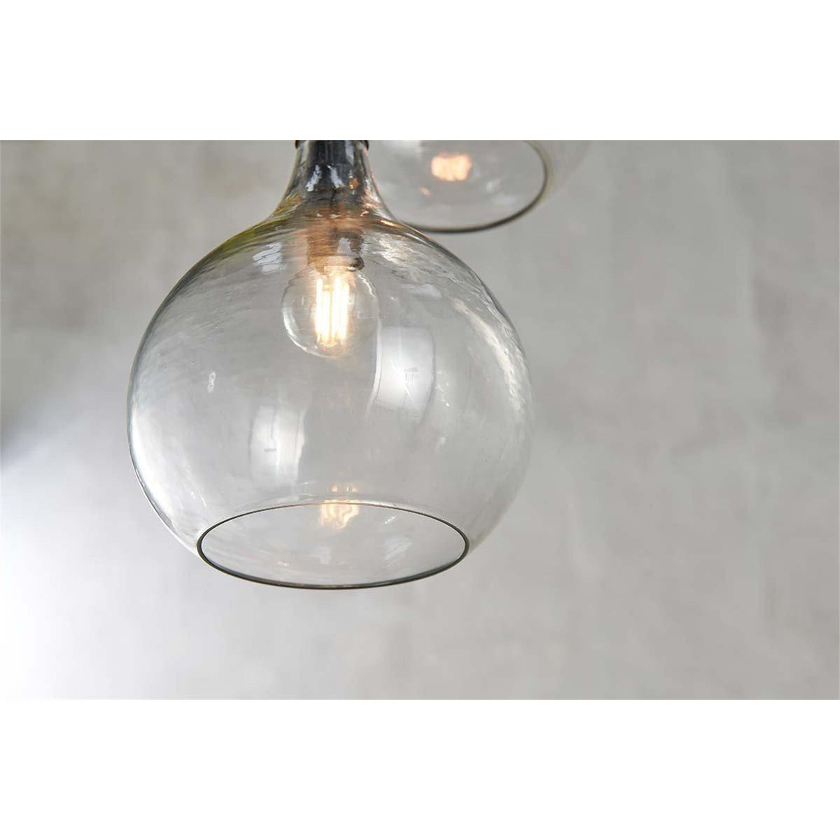 Ziva 3 Light Recycled Glass Cluster Pendant Light - Clear