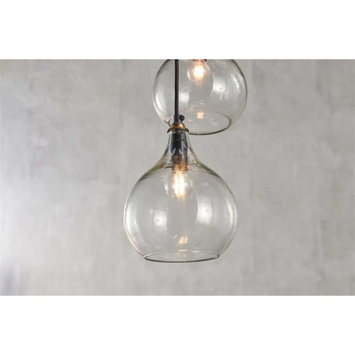 Ziva 3 Light Recycled Glass Cluster Pendant Light - Clear