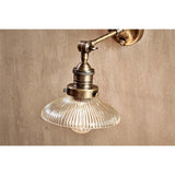 Zowie Small Recycled Glass Wall Light - Antique Brass