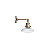 Zowie Small Recycled Glass Wall Light - Antique Brass