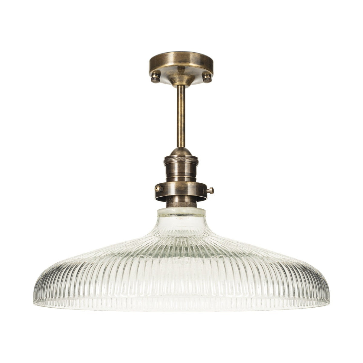Zowie Recycled Glass Ceiling Light - Antique Brass