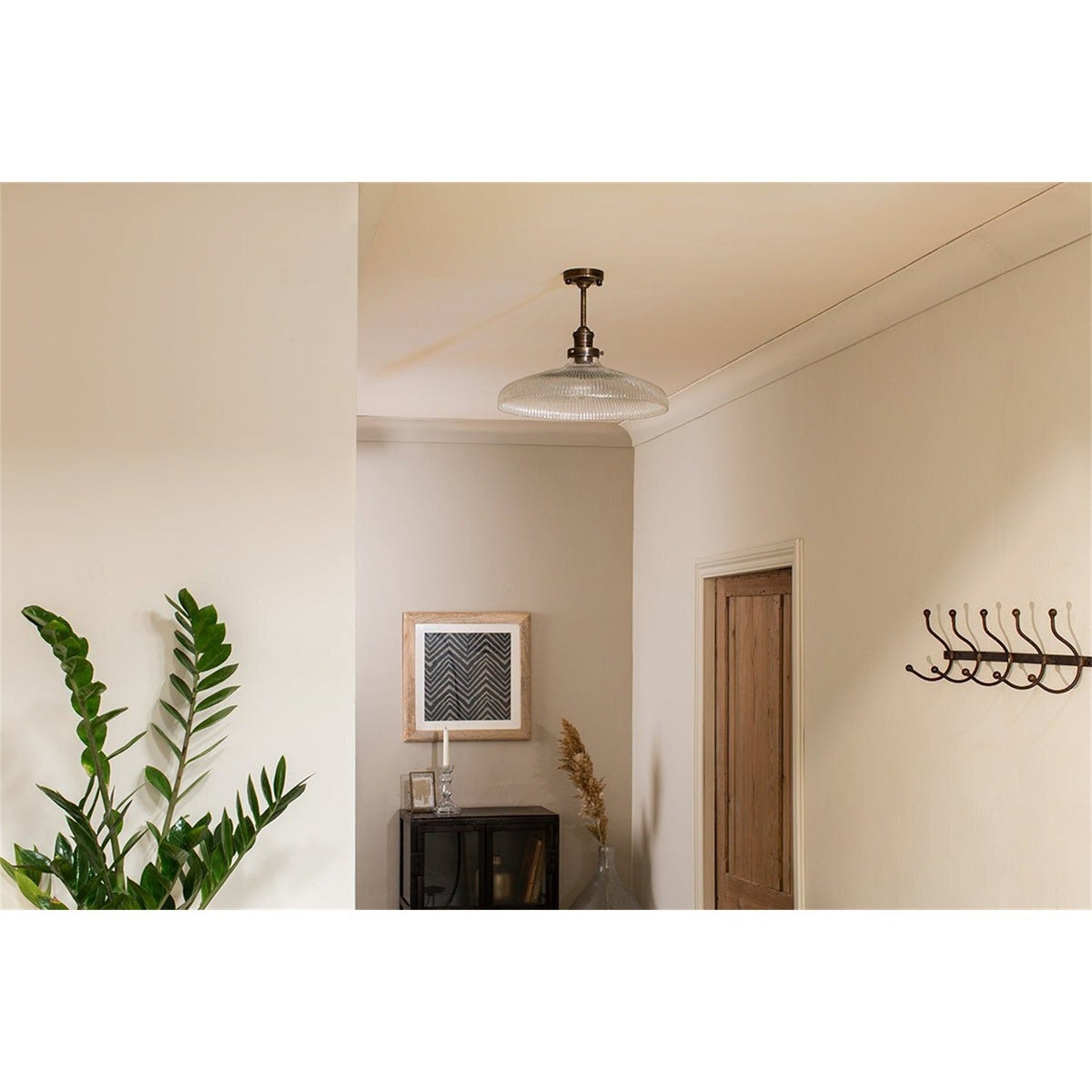 Zowie Recycled Glass Ceiling Light - Antique Brass