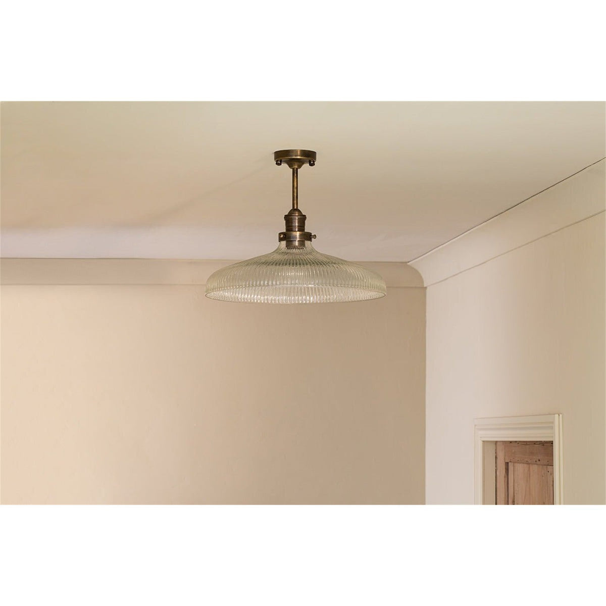 Zowie Recycled Glass Ceiling Light - Antique Brass