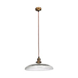 Zowie Large Glass Pendant Light - Antique Brass
